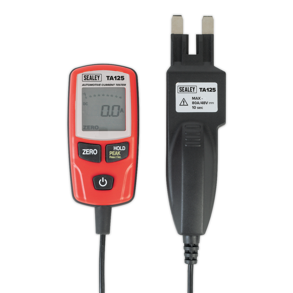Sealey TA125 Automotive Current Tester 80A - Mini, Standard & Maxi Blade Fuses