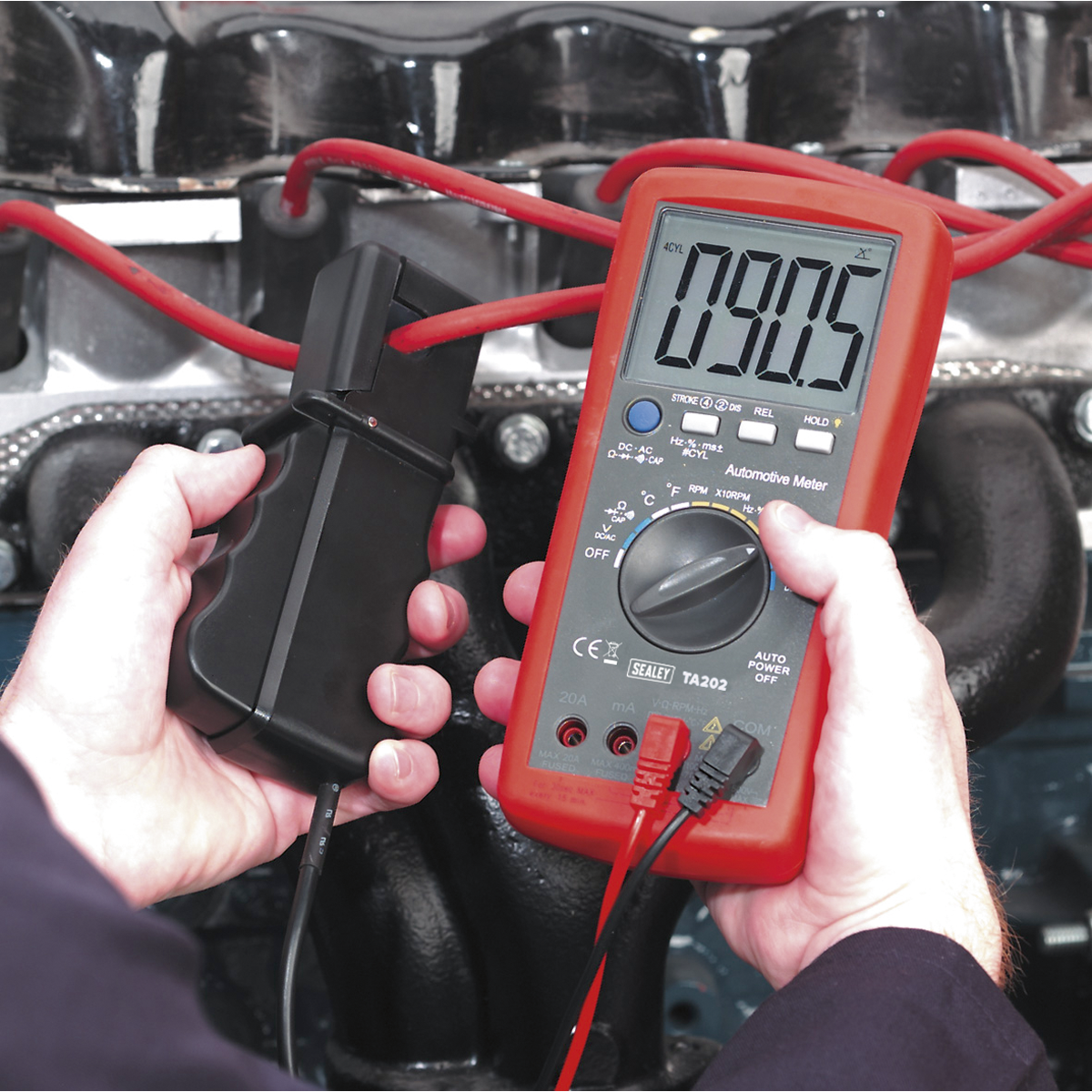 Sealey TA202 Digital Automotive Analyser 14-Function with Inductive Coupler