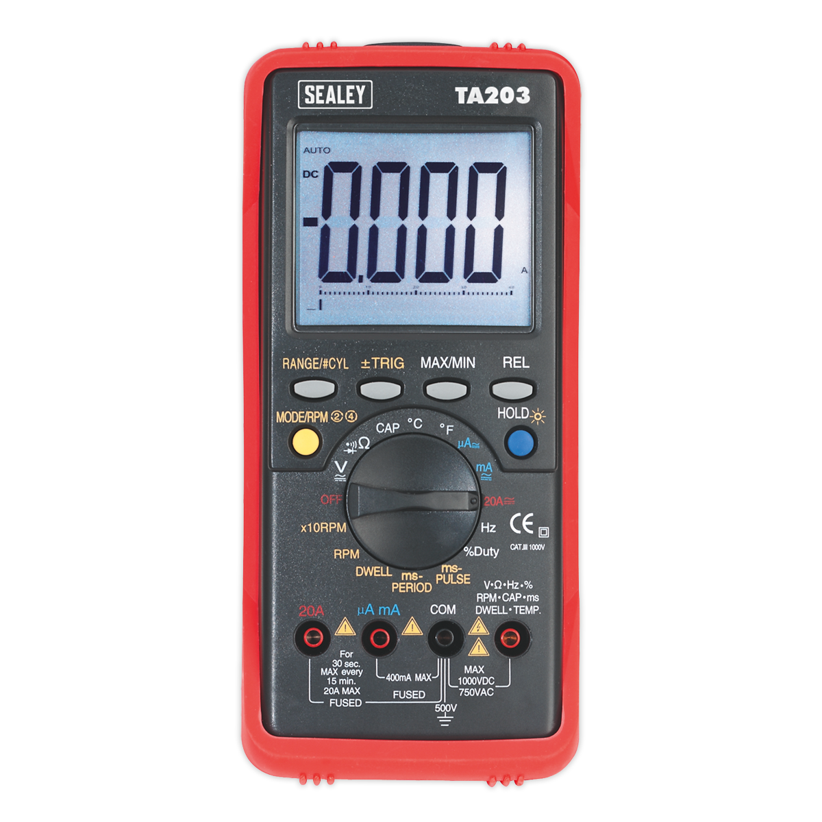 Sealey TA203 Digital Automotive Multimeter 15-Function Bar Graph/PC Link