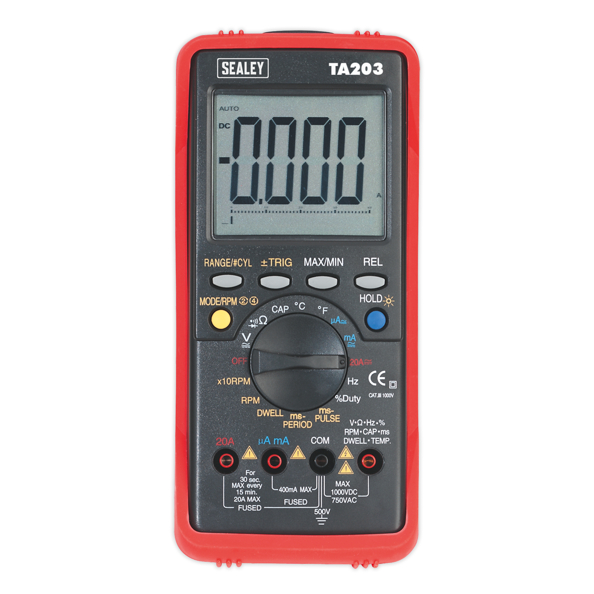Sealey TA203 Digital Automotive Multimeter 15-Function Bar Graph/PC Link