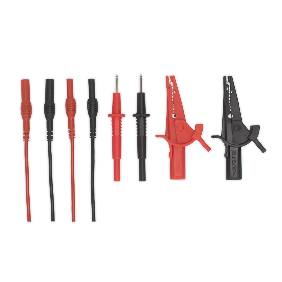 Sealey TATL Automotive Test Lead & Crocodile Clip Set 6pc