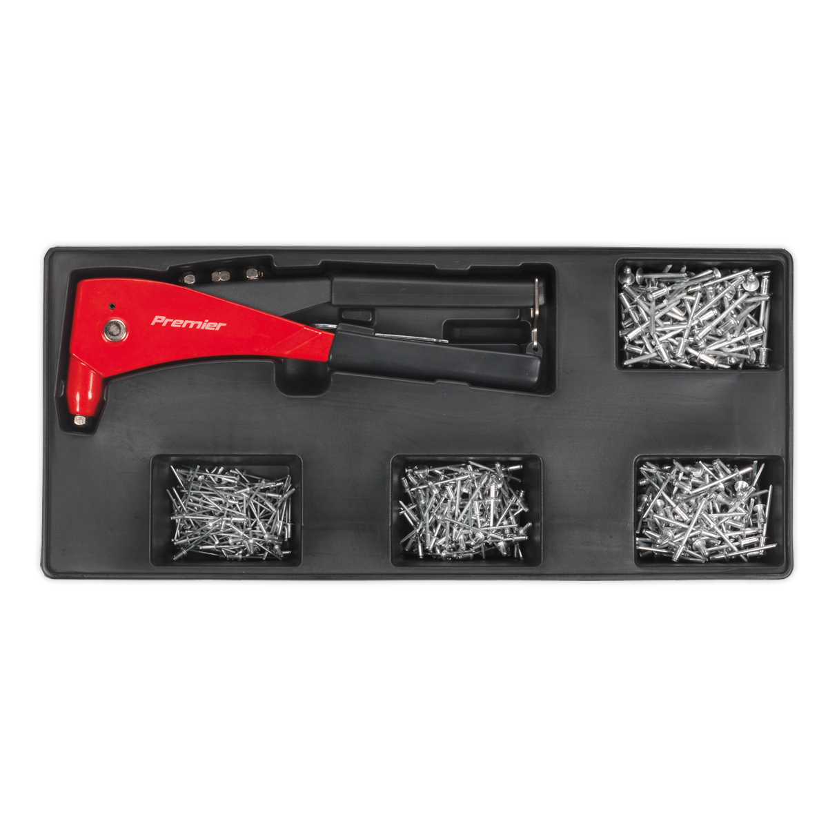 Sealey TBT15 Tool Tray with Riveter & 400 Assorted Rivet Set