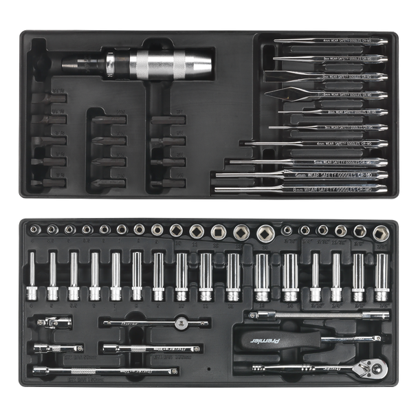 Sealey SPTCCOMBO1 Tool Chest Combination 14 Drawer with Ball Bearing Slides - Blue & 1179pc Tool Kit