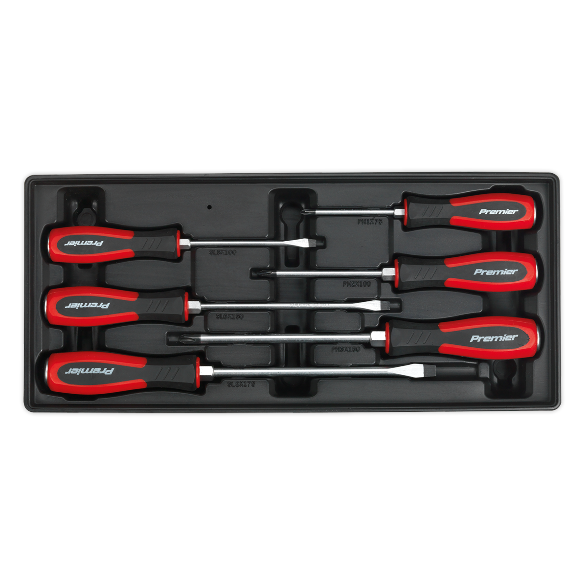 Sealey TBT29 Tool Tray with Hammer-Thru Screwdriver Set 6pc