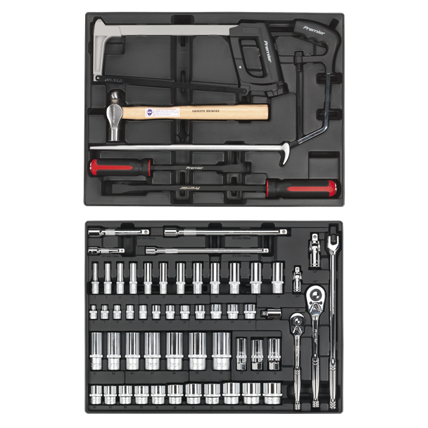 Sealey SPTCCOMBO1 Tool Chest Combination 14 Drawer with Ball Bearing Slides - Blue & 1179pc Tool Kit