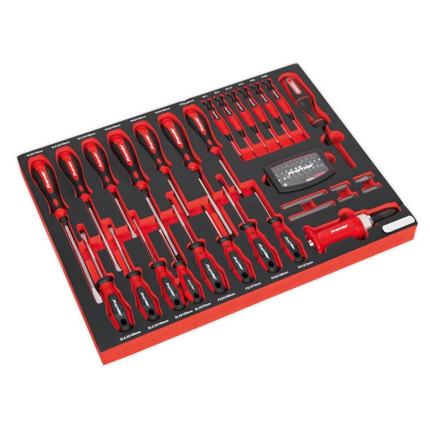 Sealey TBTPCOMBO5 Tool Chest Combination 14 Drawer with Ball-Bearing Slides - Blue & 446pc Tool Kit