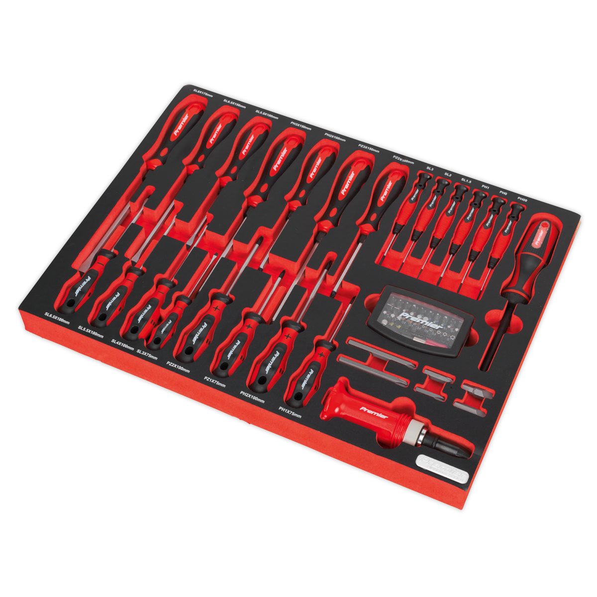Sealey TBTP04 Tool Tray with Screwdriver Set 72pc