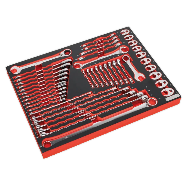 Sealey TBTPCOMBO5 Tool Chest Combination 14 Drawer with Ball-Bearing Slides - Blue & 446pc Tool Kit