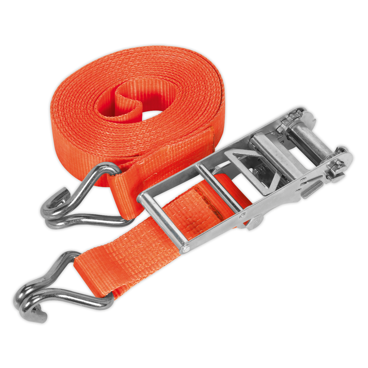 Sealey TD10010J Ratchet Tie Down 75mm x 10m Polyester Webbing 10000kg Breaking Strength