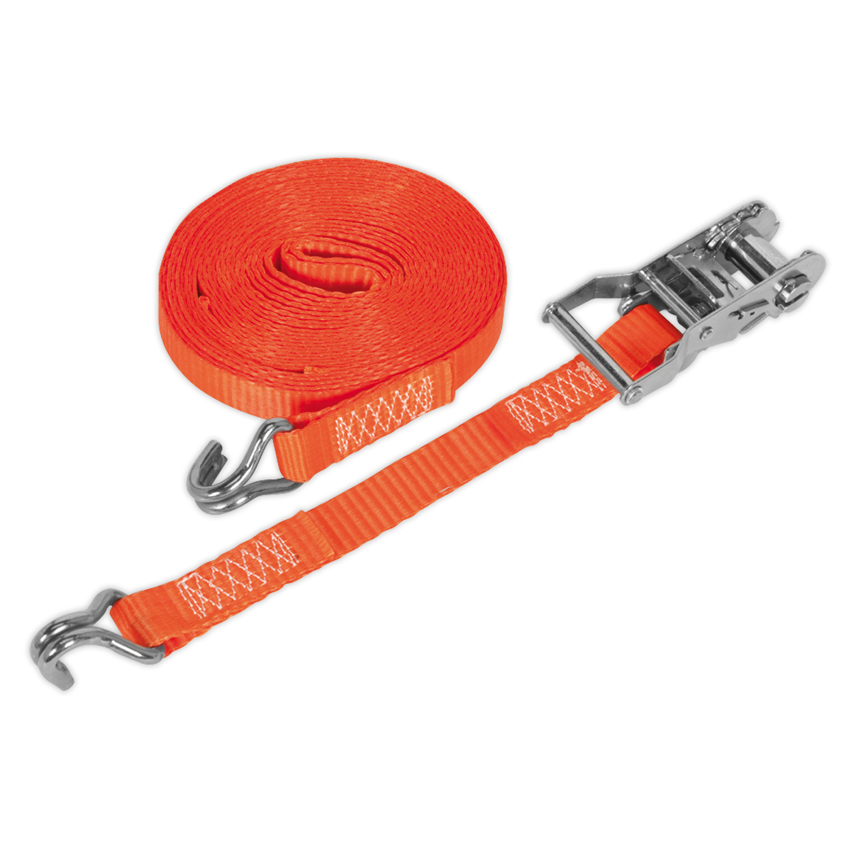 Sealey TD1506J Ratchet Tie Down 25mm x 6m Polyester Webbing 1500kg Breaking Strength