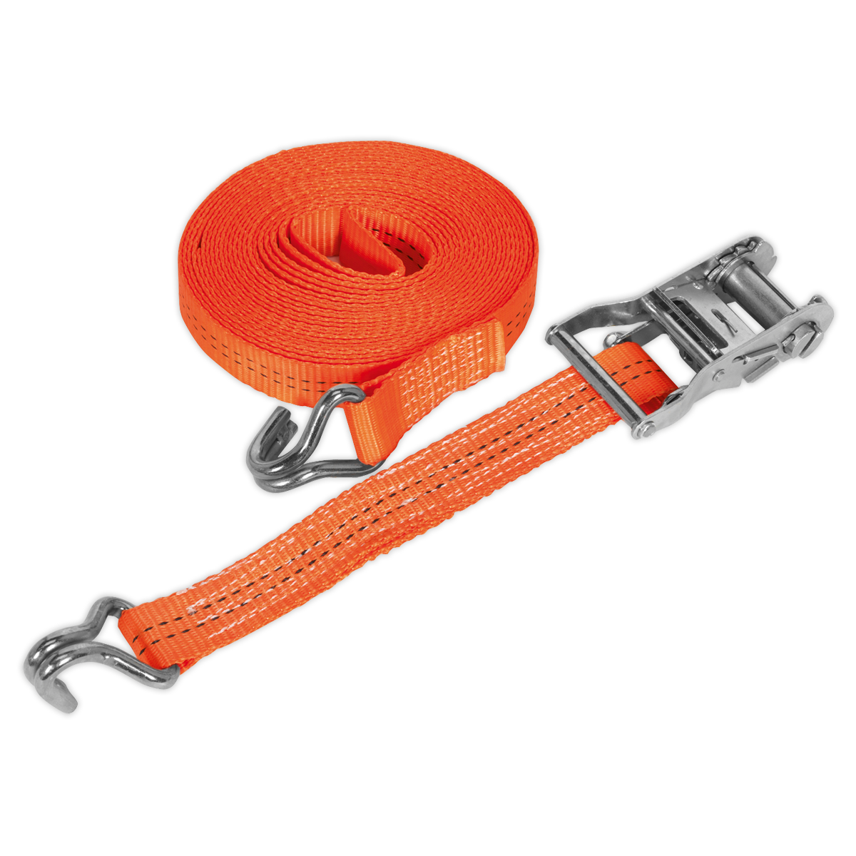 Sealey TD2010J Ratchet Tie Down 35mm x 10m Polyester Webbing 2000kg Breaking Strength