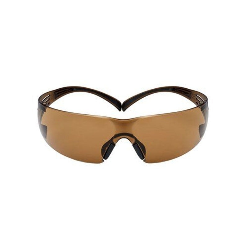 3M SecureFit 400 Safety Glasses, Black/Brown frame, Scotchgard Anti-Fog, Brown Lens, SF405SGAF-BLA