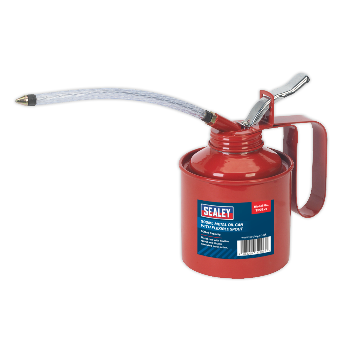 Sealey TP05 Metal Oil Can Flexible Spout 500ml