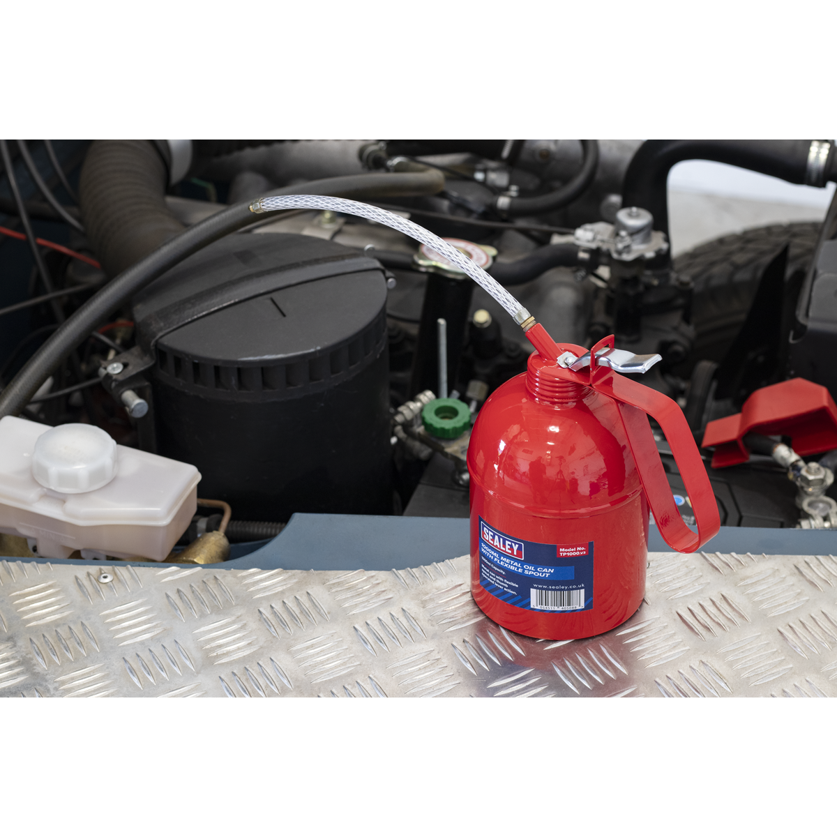 Sealey TP1000 Metal Oil Can Flexible Spout 1000ml