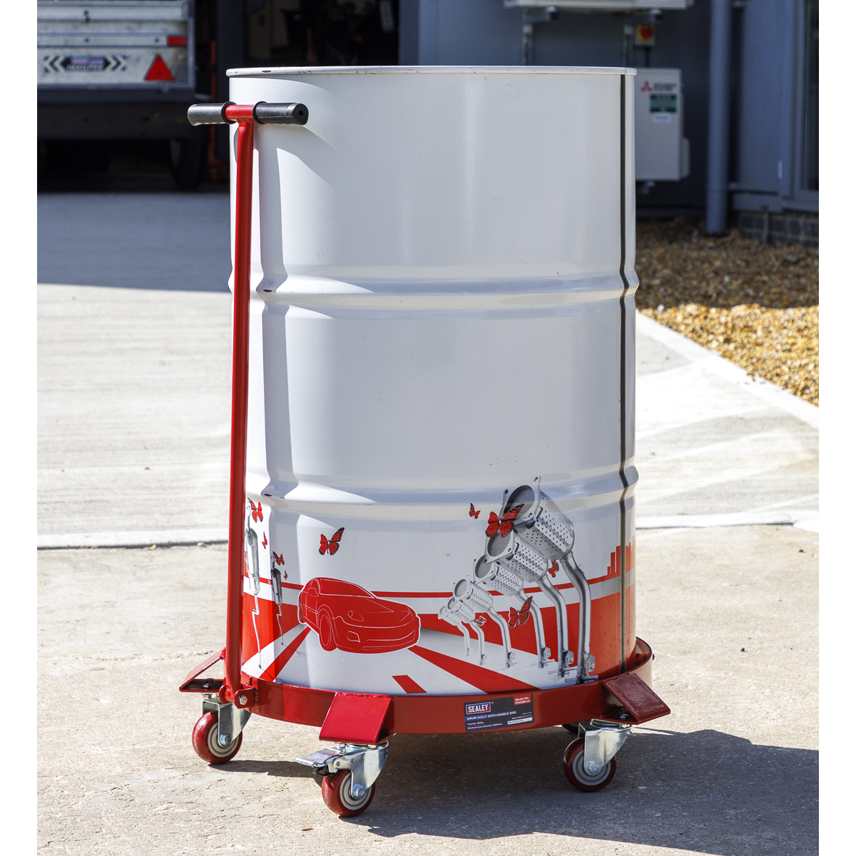 Sealey TP205H Drum Dolly with Handle 205L