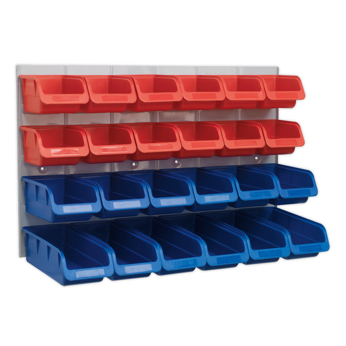 Sealey TPS132 Bin & Panel Combination 24 Bins - Red/Blue