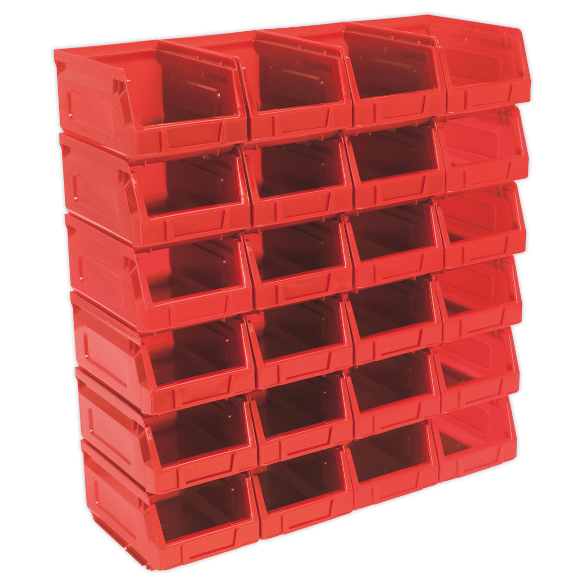 Sealey TPS224R Plastic Storage Bin 105 x 165 x 85mm - Red Pack of 24