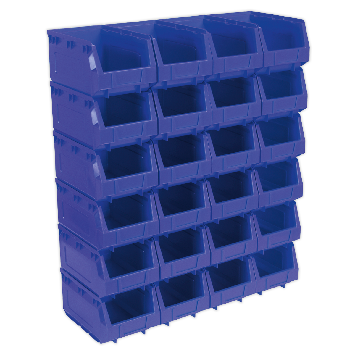 Sealey TPS324B Plastic Storage Bin 150 x 240 x 130mm - Blue Pack of 24