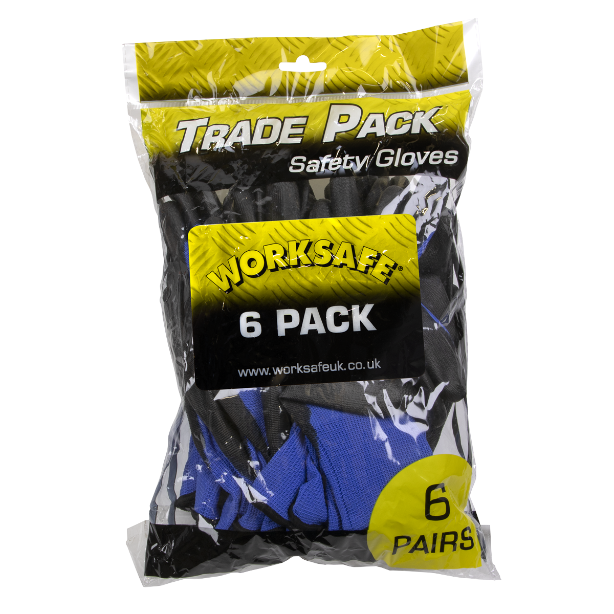 Sealey TSP117L/6 Lightweight Precision Grip Gloves (Large) - Pack of 6 Pairs