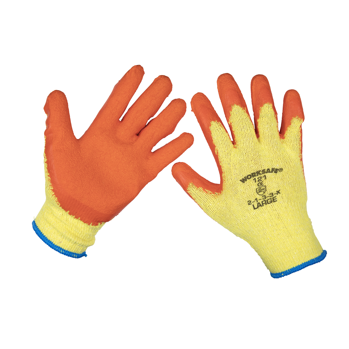 Sealey TSP121L/6 Super Grip Knitted Gloves Latex Palm (Large) - Pack of 6 Pairs