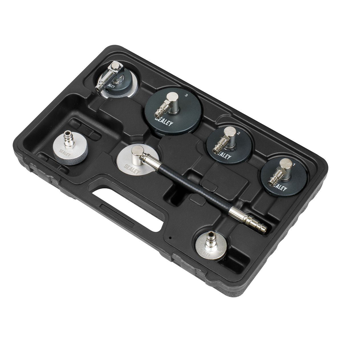 Sealey VS0204C Brake & Clutch Pressure Bleeder Cap Set 7pc