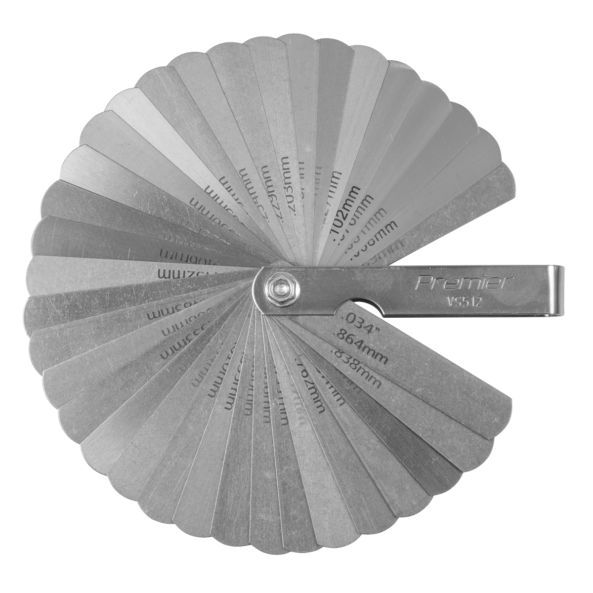 Sealey VS512 Feeler Gauge 35 Blade - Dual Marked