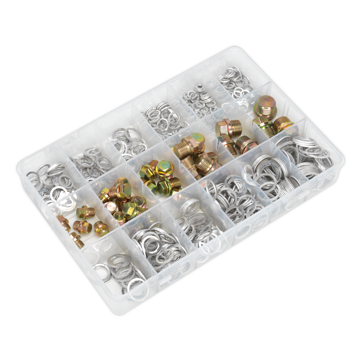 Sealey VS663 Sump Plug & Washer Assortment 534pc