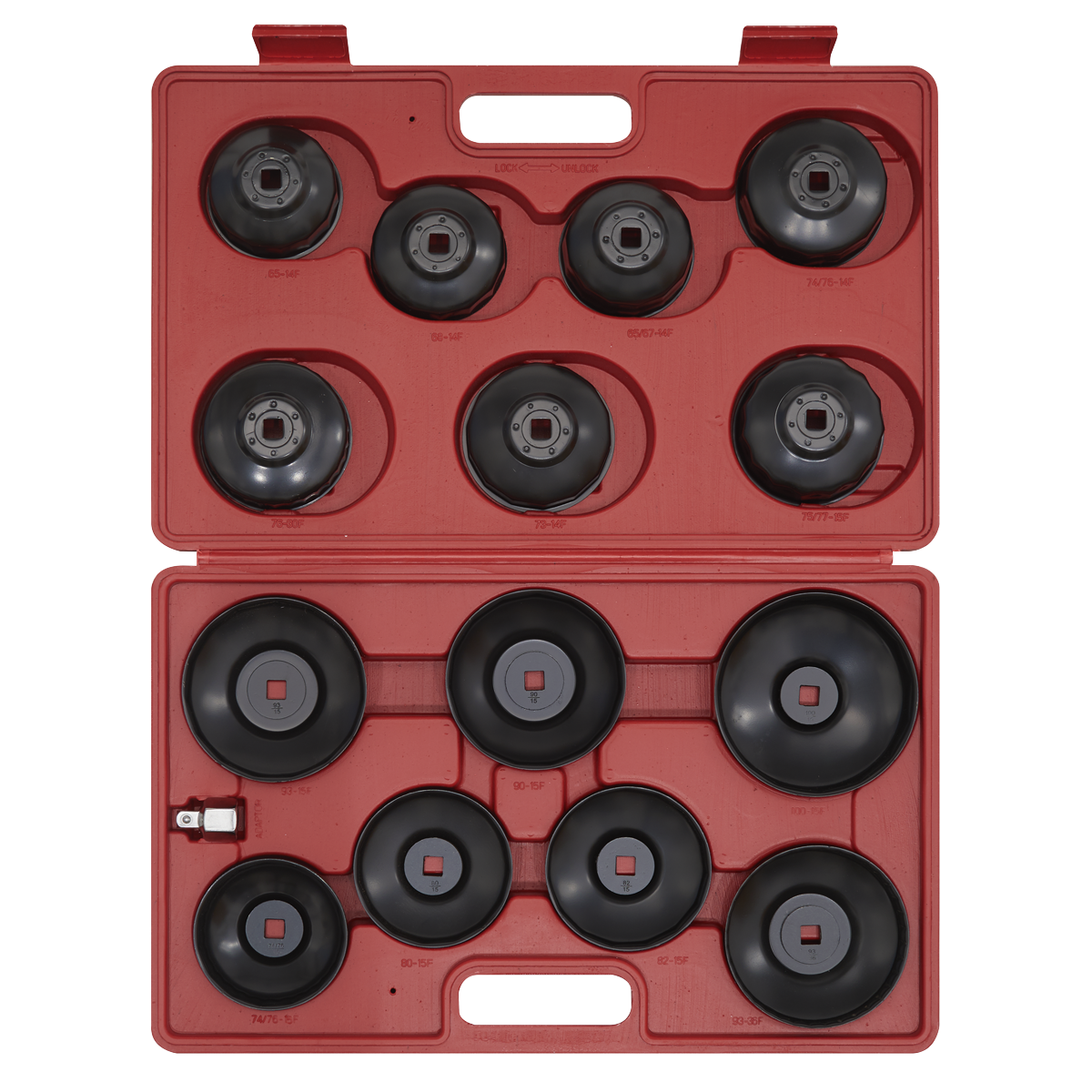 Sealey VS7003 Oil Filter Cap Wrench Set 15pc