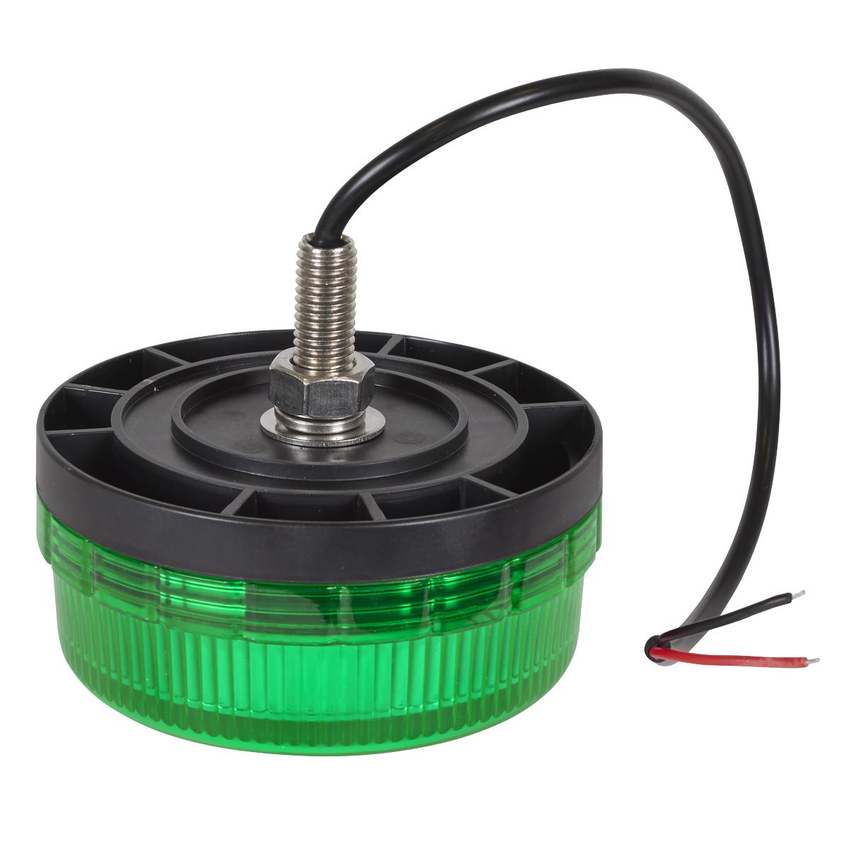 Sealey WB45LEDG SMD LED Rotating Flashing Warning Beacon with 12mm Bolt Fixing - Green 12/24V