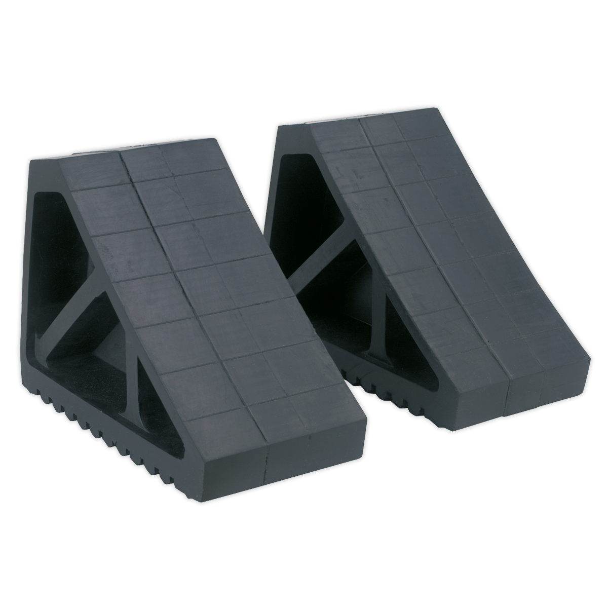 Sealey WC02 Rubber Wheel Chocks 3.3kg - Pair