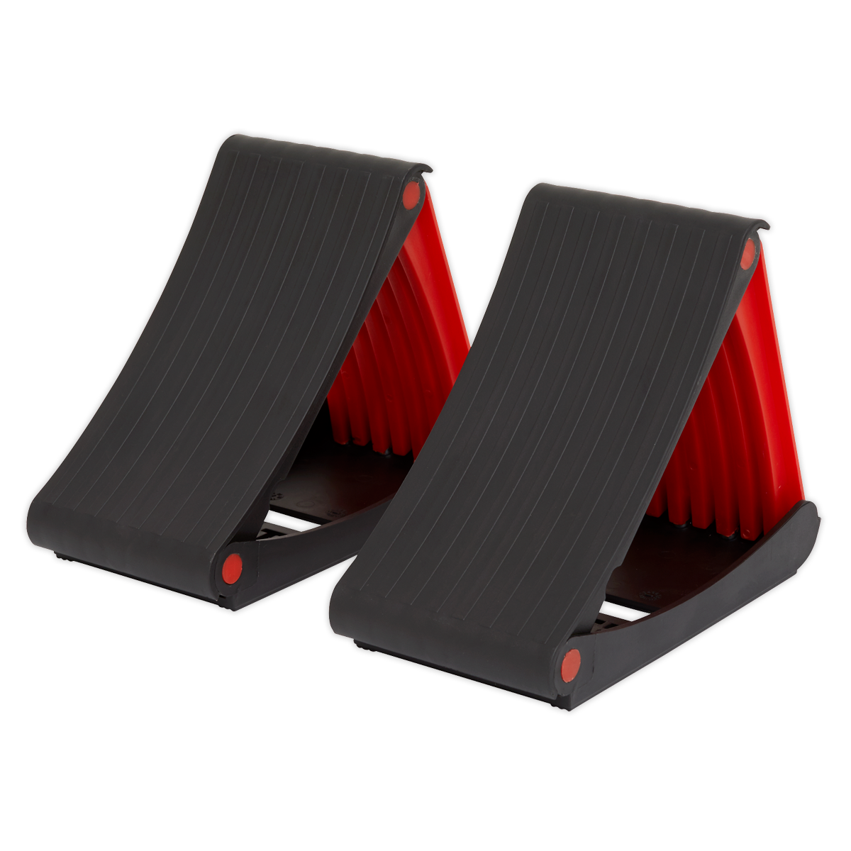 Sealey WCF01 Folding Wheel Chocks - Pair