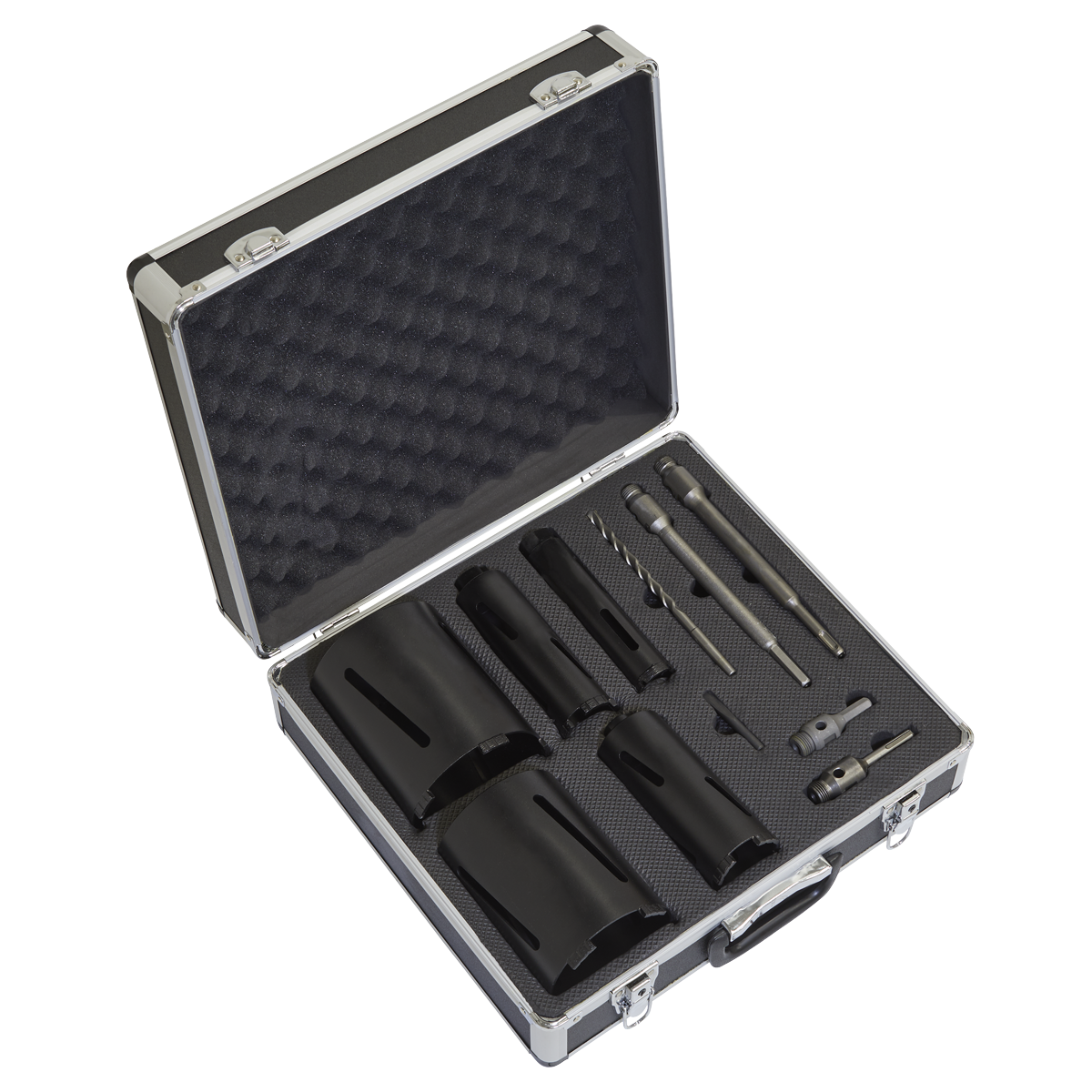 Sealey WDCKIT5 Diamond 5 Core Kit (Ø38, 52 ,65, 117, 127mm Cores with Adaptors)
