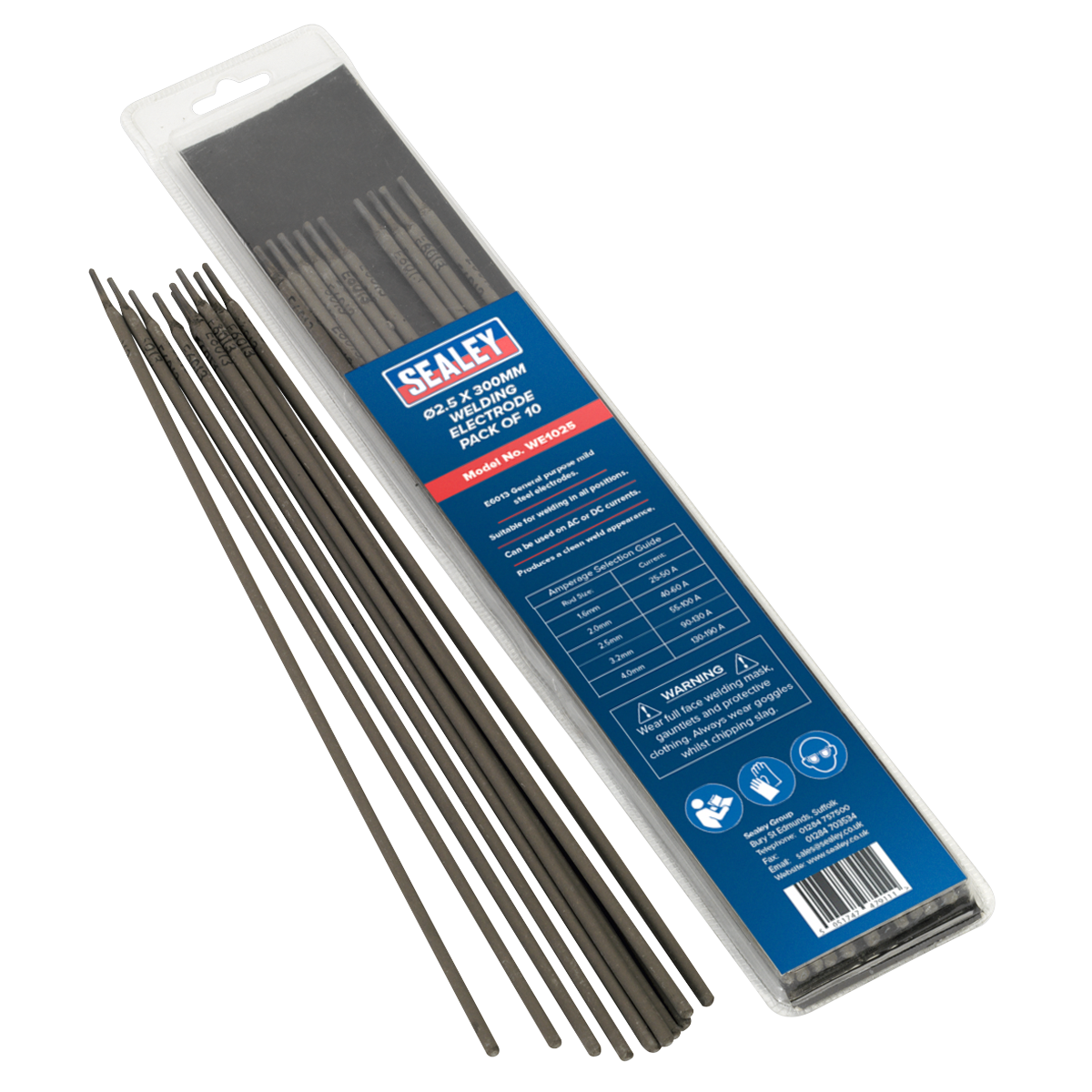 Sealey WE1025 Welding Electrode 2.5 x 300mm Pack of 10