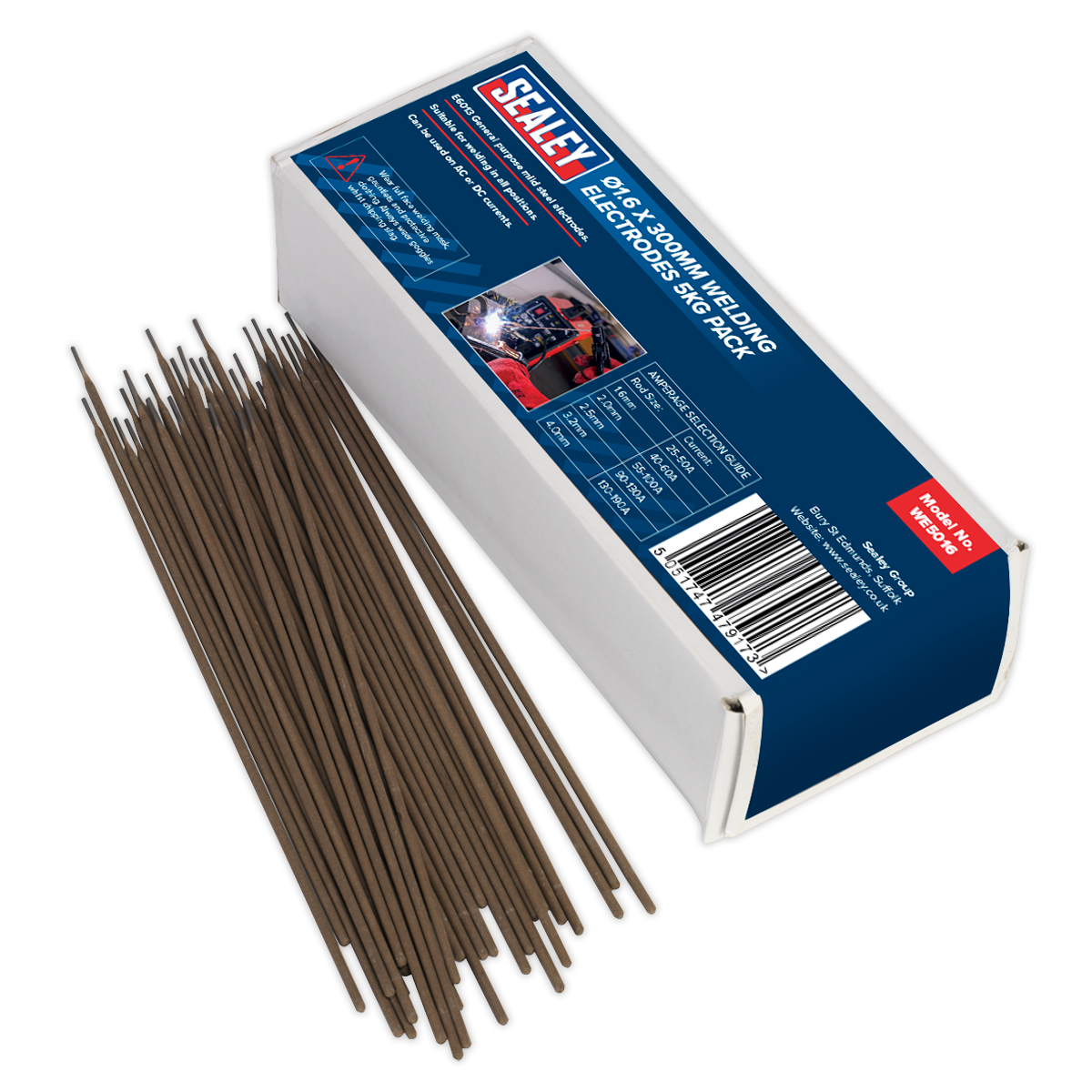 Sealey WE5016 Welding Electrodes 1.6 x 300mm 5kg Pack