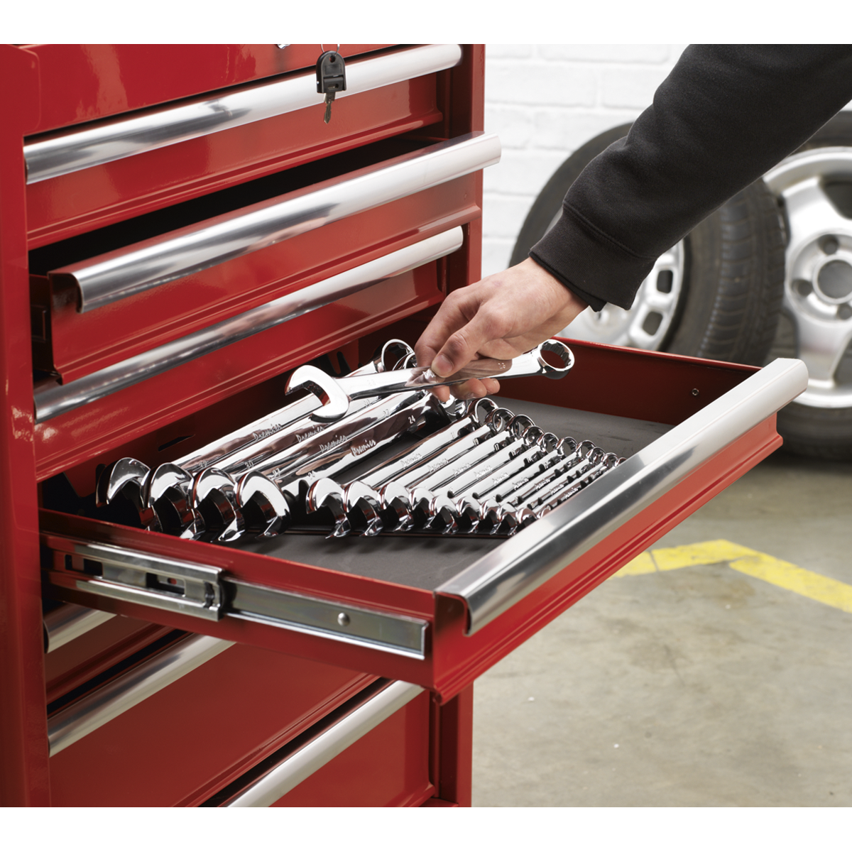 Sealey WR01 Sharks Teeth Spanner Rack 2pc