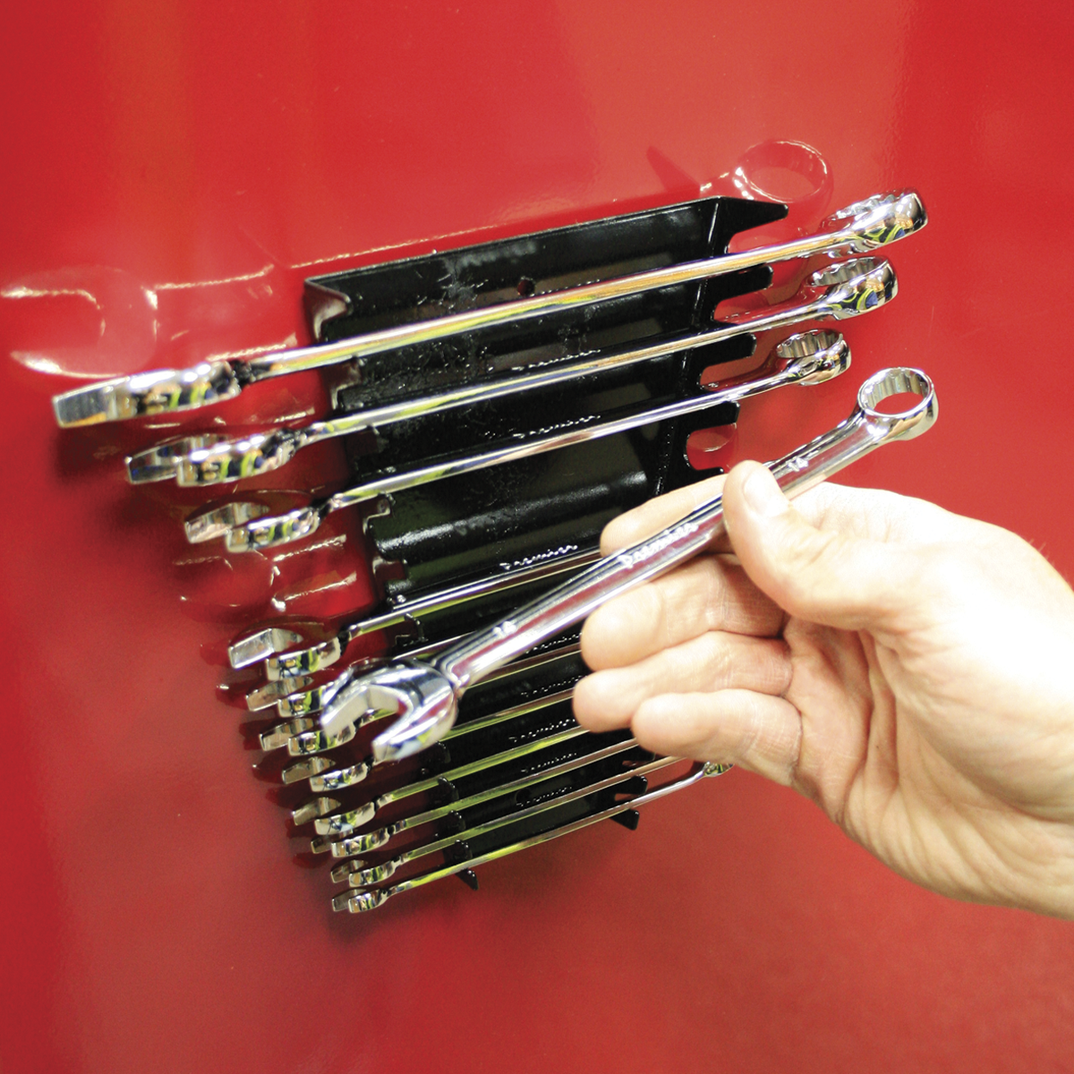 Sealey WR03 Spanner Rack Magnetic Capacity 12 Spanners
