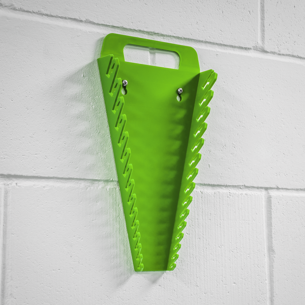 Sealey WR08HV Spanner Rack Capacity 15 Spanners Hi-Vis Green