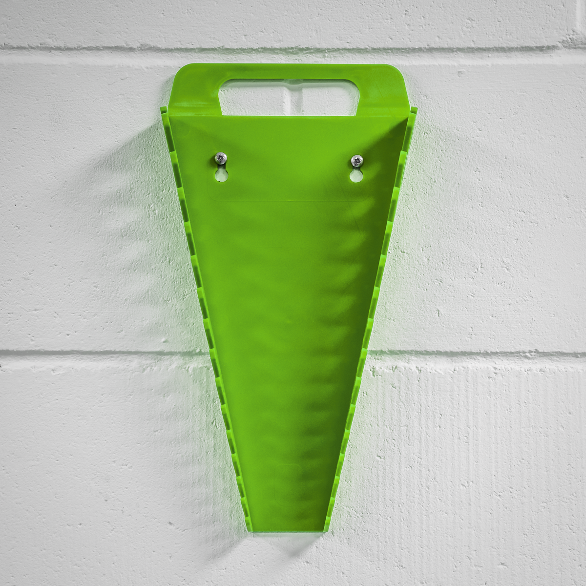Sealey WR08HV Spanner Rack Capacity 15 Spanners Hi-Vis Green