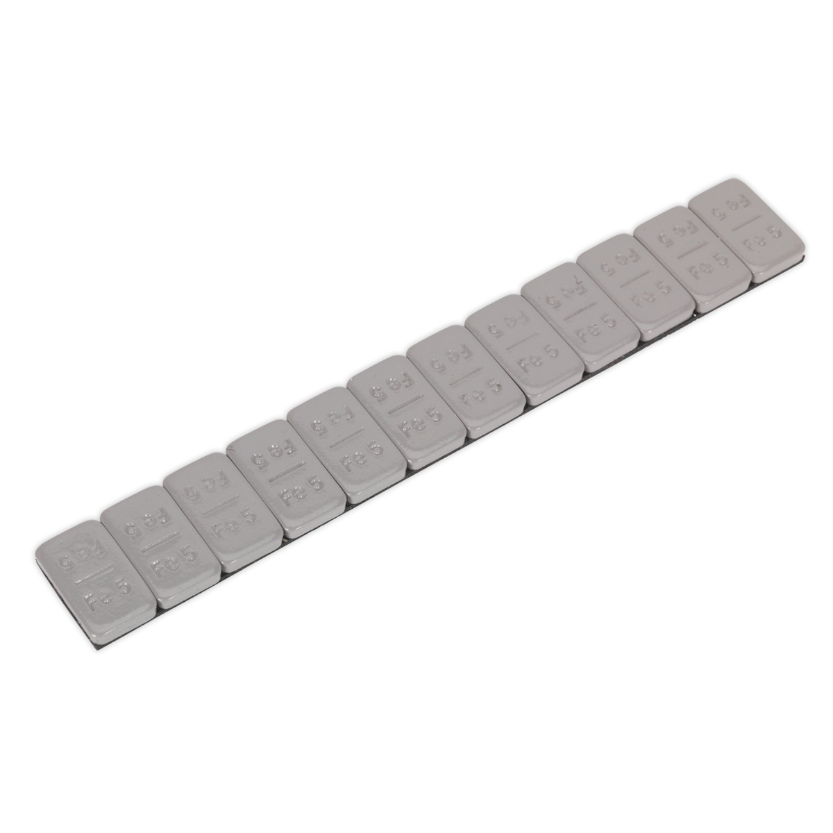 Sealey WWSA5PC Wheel Weight 5g Adhesive Zinc Plated Steel Plastic Coated Strip of 12 Pack of 100