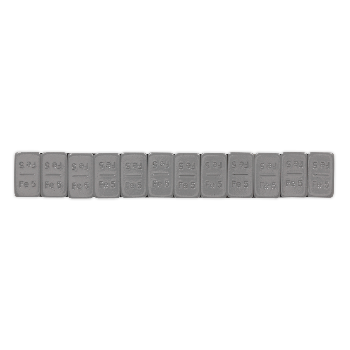 Sealey WWSA5PC Wheel Weight 5g Adhesive Zinc Plated Steel Plastic Coated Strip of 12 Pack of 100
