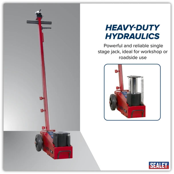 Sealey YAJ201 Air Operated Jack 20tonne - Single Stage