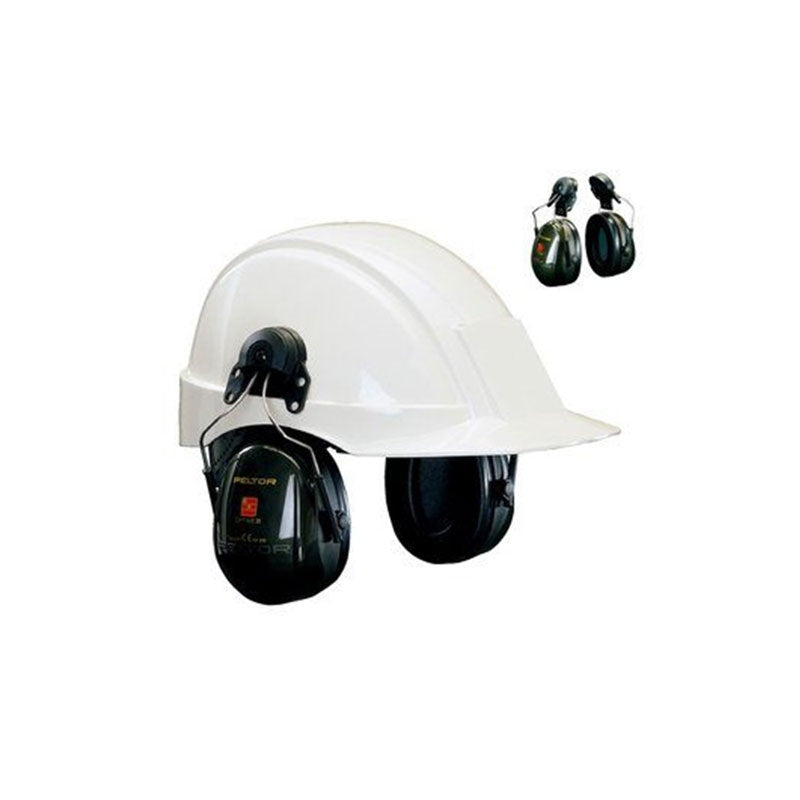 3M PELTOR Optime II Ear Defenders, 30 dB, Green, Helmet Mounted attachment, H520P3F-410-GQ