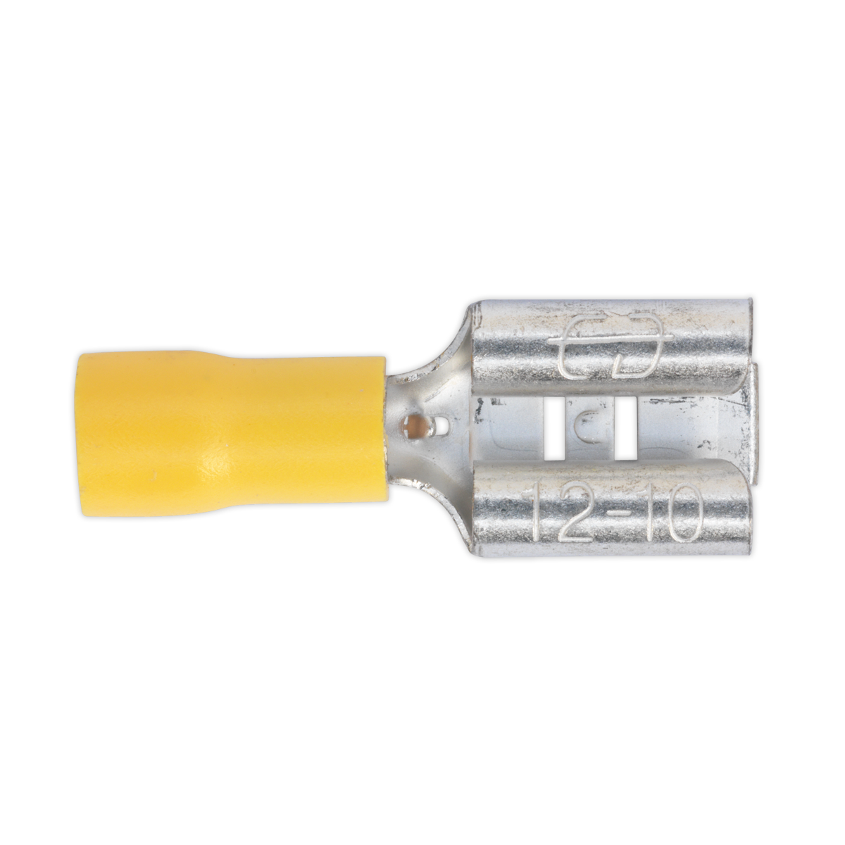 Sealey YT14 Push-On Terminal 9.5mm Female Yellow Pack of 100