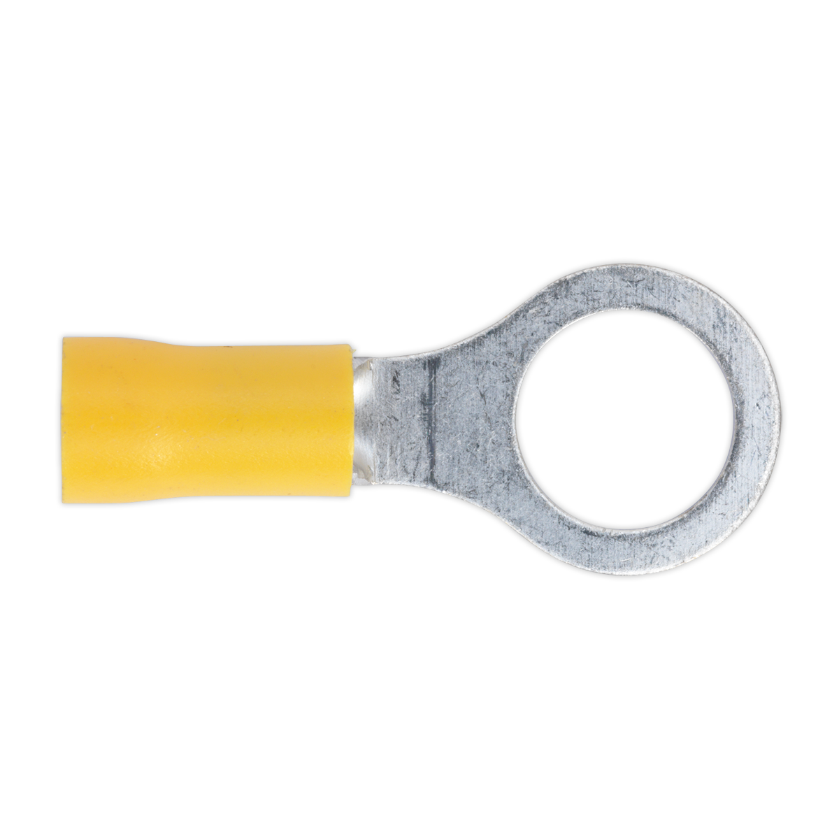 Sealey YT16 Easy-Entry Ring Terminal Ø10.5mm (3/8") Yellow Pack of 100