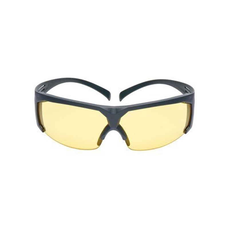 3M SecureFit Safety Glasses, Grey frame, Scotchgard Anti-Fog, Amber Lens (Case of 20)