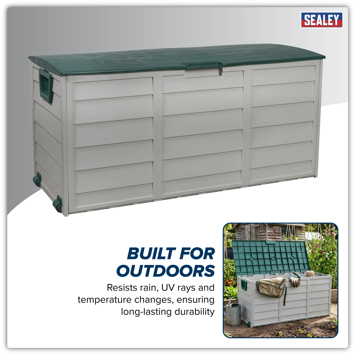 Sealey SBSC01 Outdoor Storage Box Polypropylene 460 x 1120 x 540mm