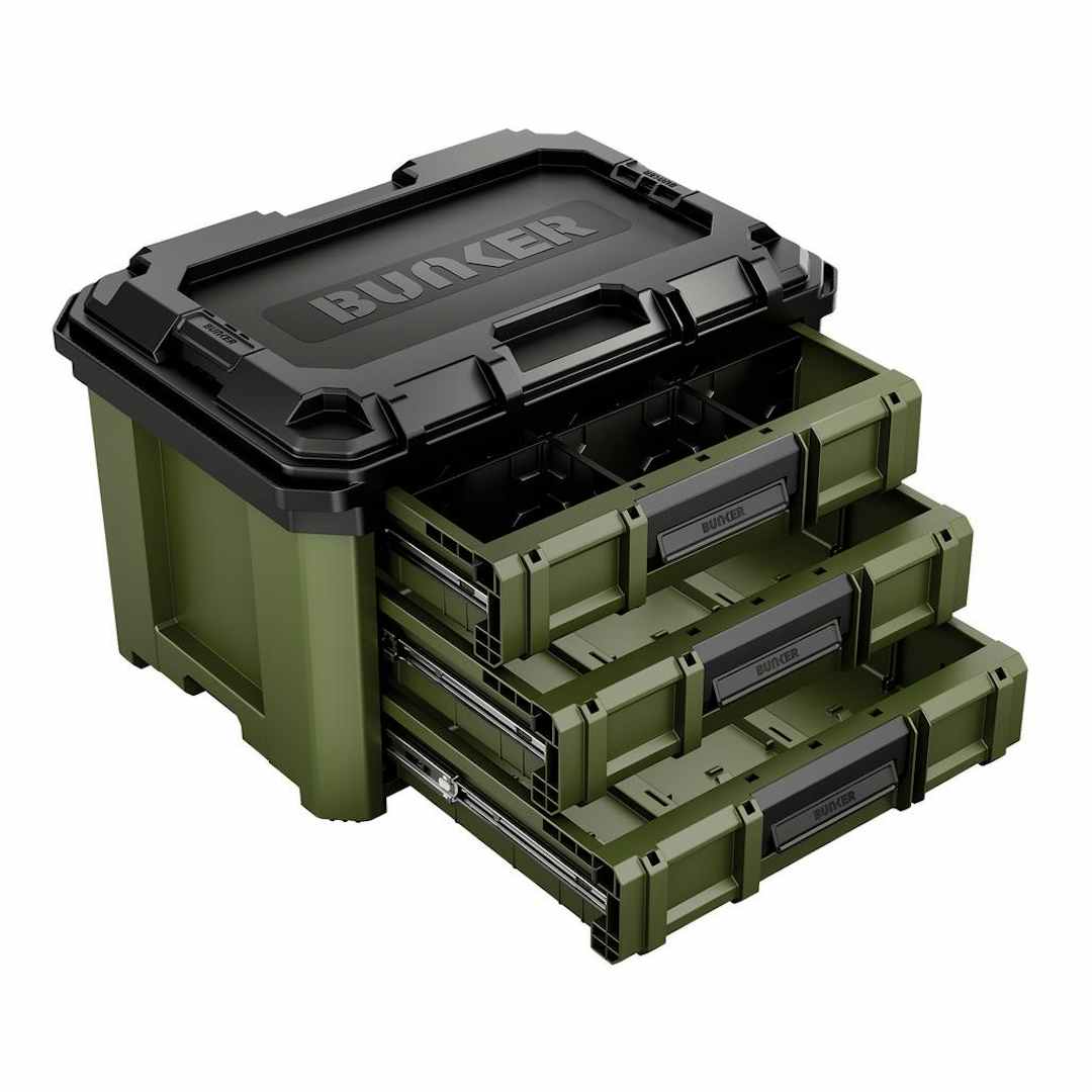 BUNKER 29441 Load-Up Stacking 3 Drawer Tool Box, 570mm