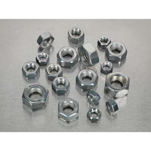 Sealey AB029SN Steel Nut Assortment DIN 934 - 1/4"-1/2"UNF 320pc