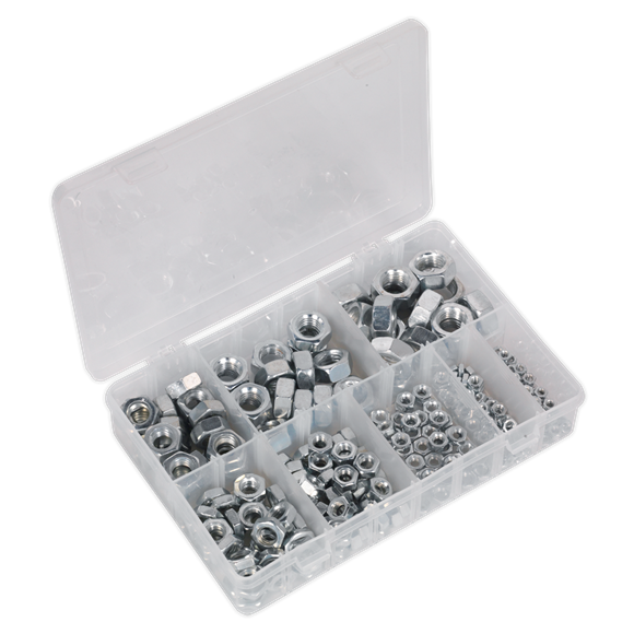 Sealey AB046SN Steel Nut Assortment 255pc M4-M16 Metric