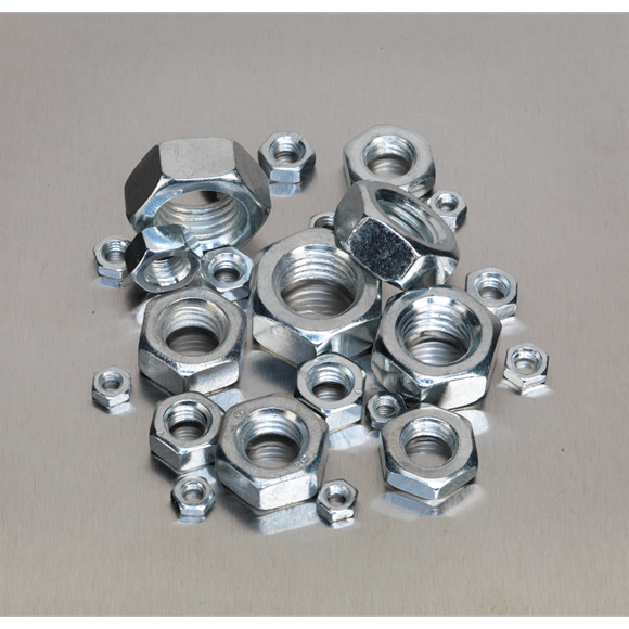 Sealey AB046SN Steel Nut Assortment 255pc M4-M16 Metric
